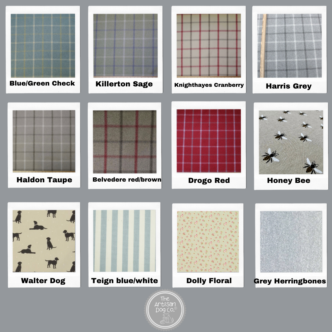 Luxury Handcrafted Haldon Taupe Check Dog/pet Blanket