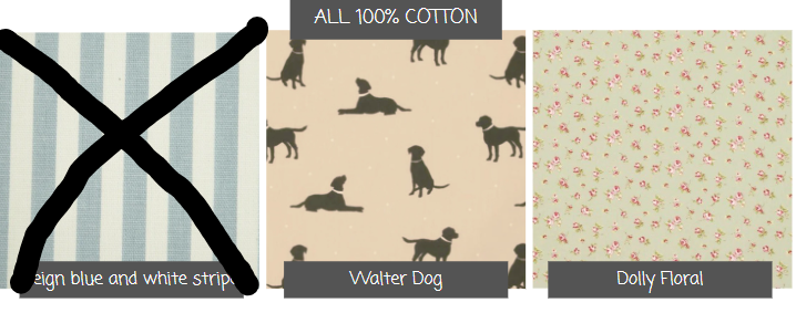 Two Season Handcrafted Dog Day Bed/crate cushion - Teign blue and white stripe