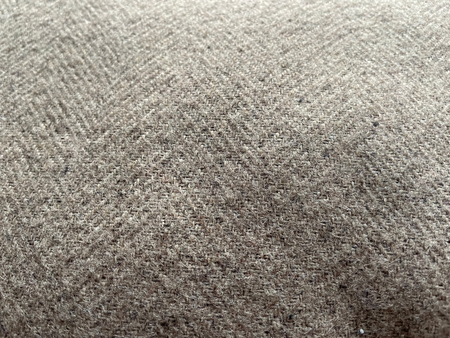 Handcrafted Luxury Dog/cat bed in Taupe Herringbone - The Classic Collection
