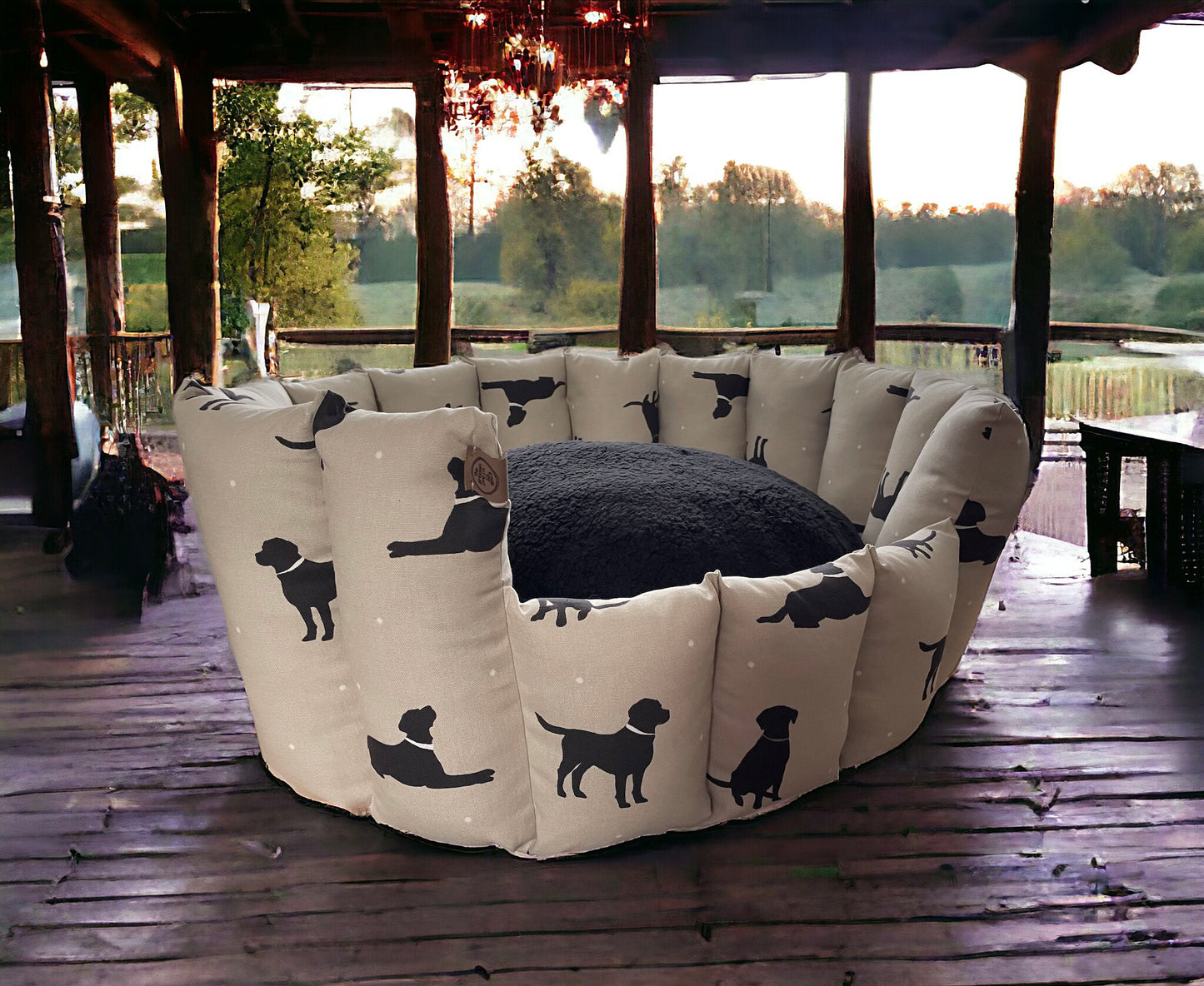 Luxury Handcrafted Pocket Sided Cotton Dog/Pet Bed - The Walter Collection