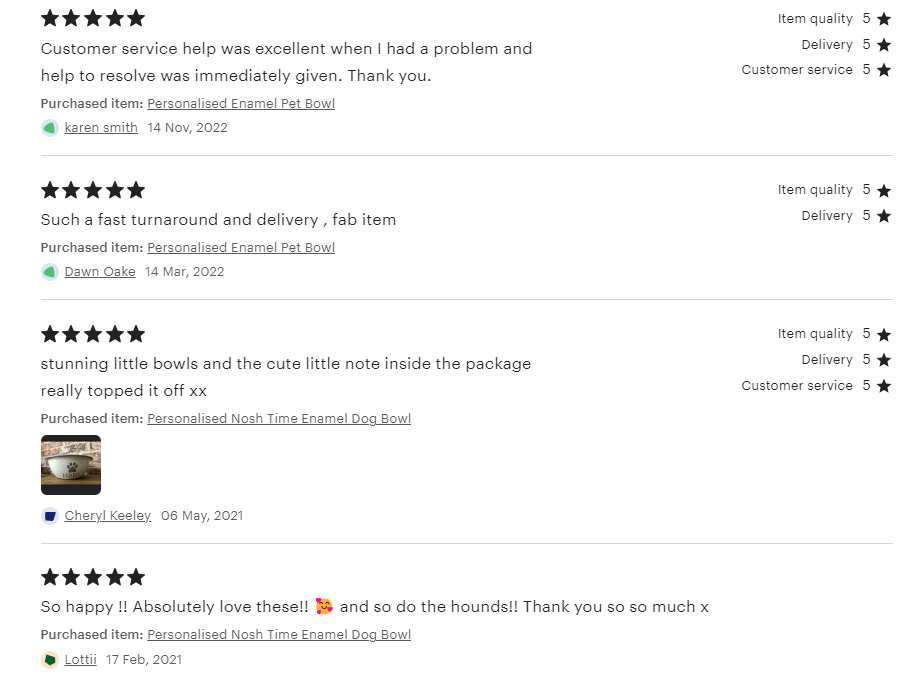 Personalised Enamel Dog/Cat/Pet Bowl - White with grey trim