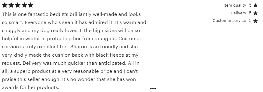 Luxury Handcrafted Pocket Sided Dog/Pet Bed - Harris Collection