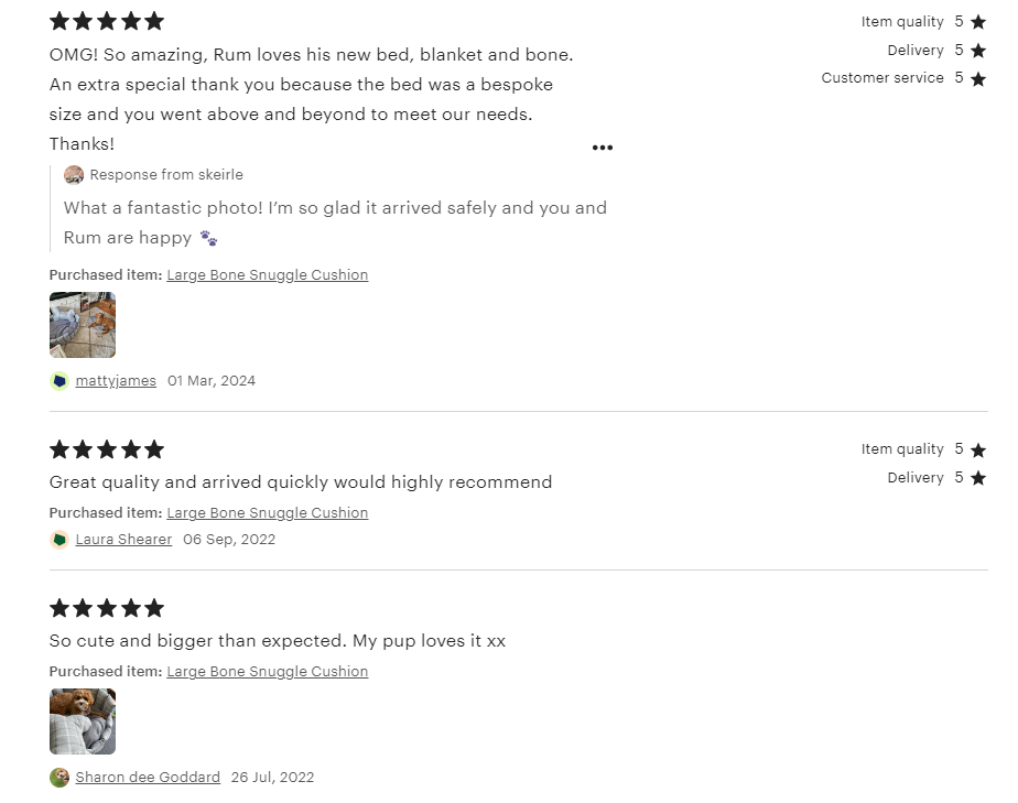 Large Bone, Dog Snuggle Cushion