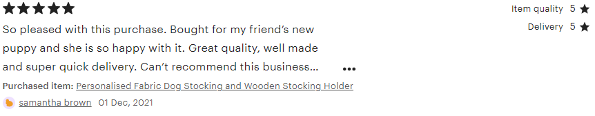 Personalised Dog/Cat Christmas Stocking