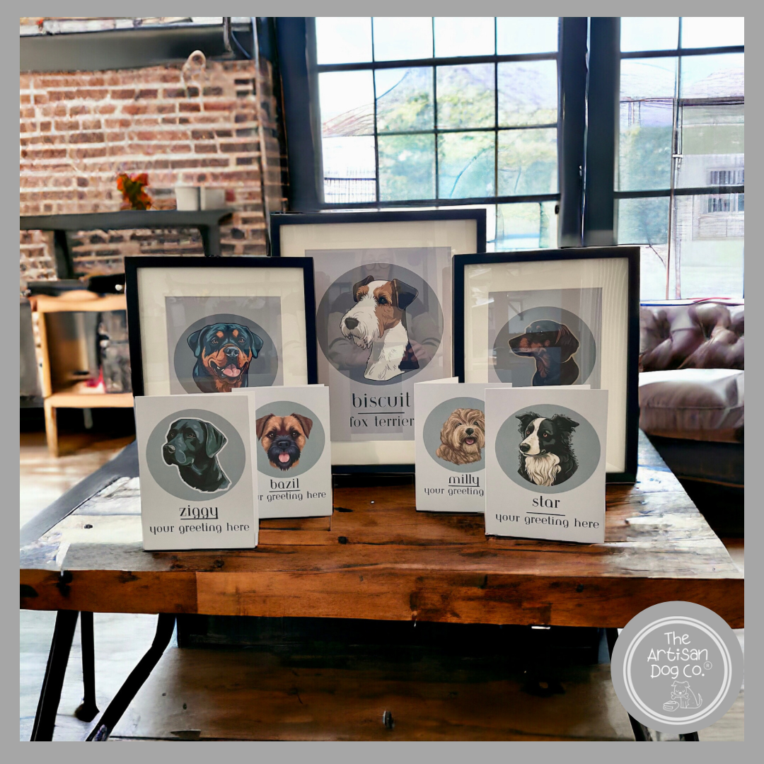 Personalised Dog Breed Portrait (digital, printed or framed)