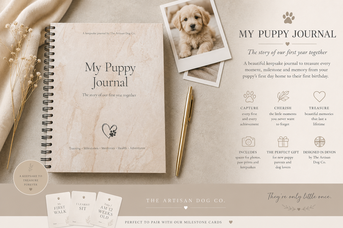My Puppy Journal | A Keepsake for Their First Year