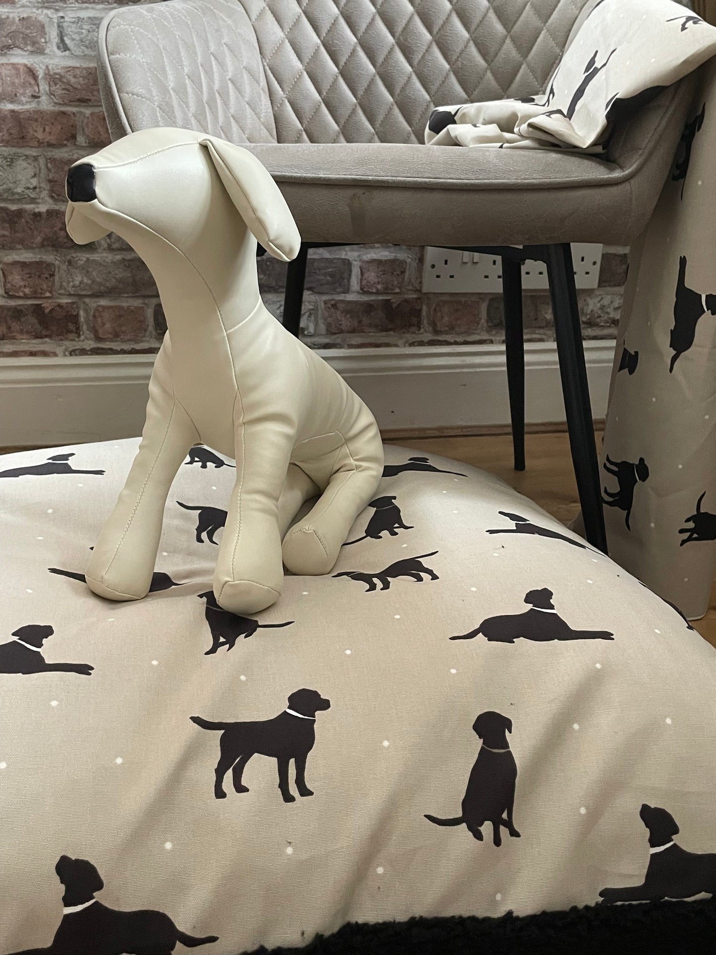 Double Sided Pillow Bed/Crate Cushion - Walter Dog Print