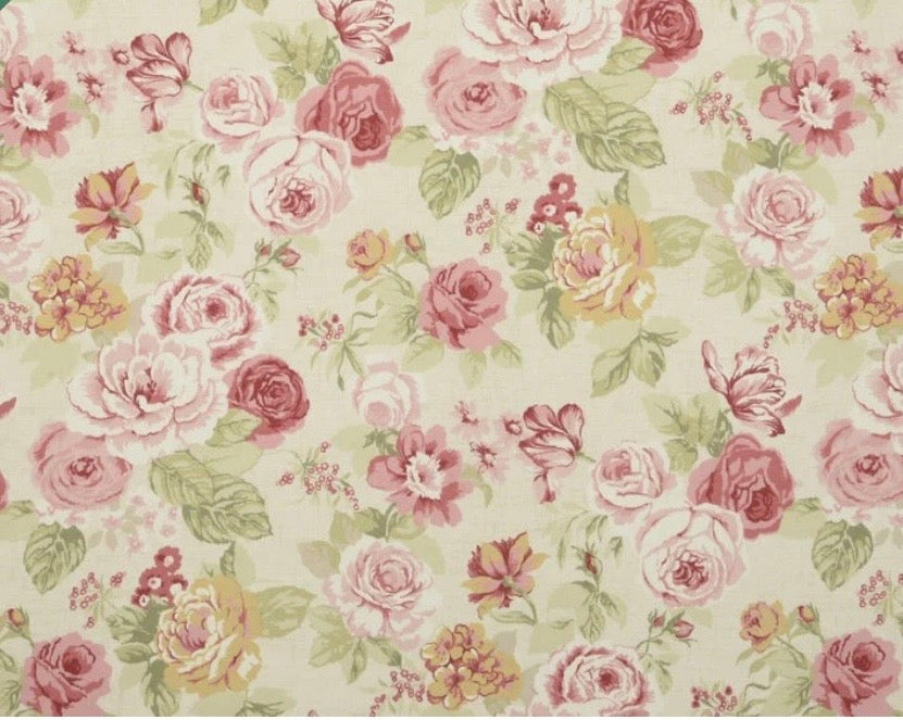Luxury Handcrafted Cotton Pocket Sided Pet/Dog Bed - Pink Floral