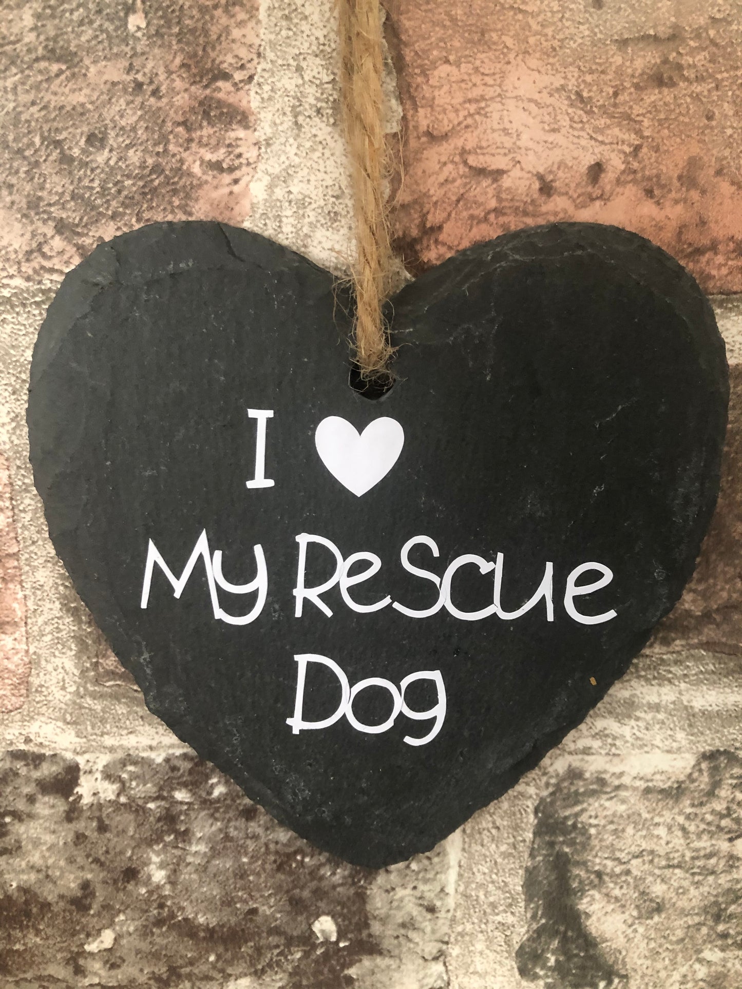 Personalised Dog Slate Heart Plaques