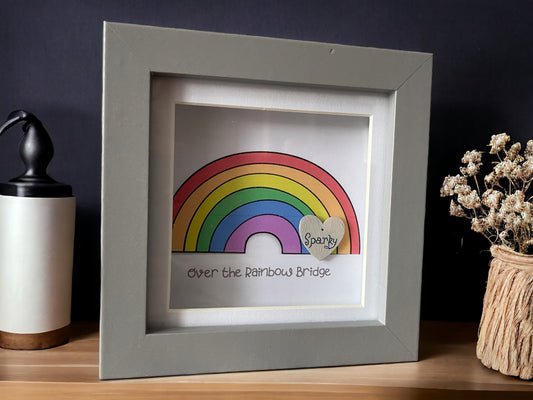 Over the Rainbow Bridge Personalised Frame