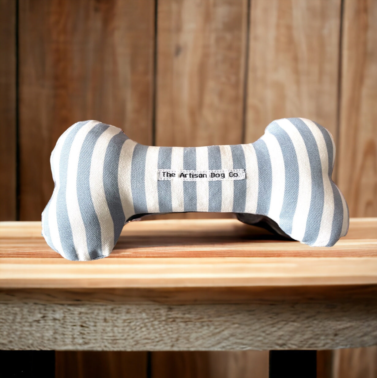 Handcrafted Toy Squeaky Dog Bone - choice of fabrics
