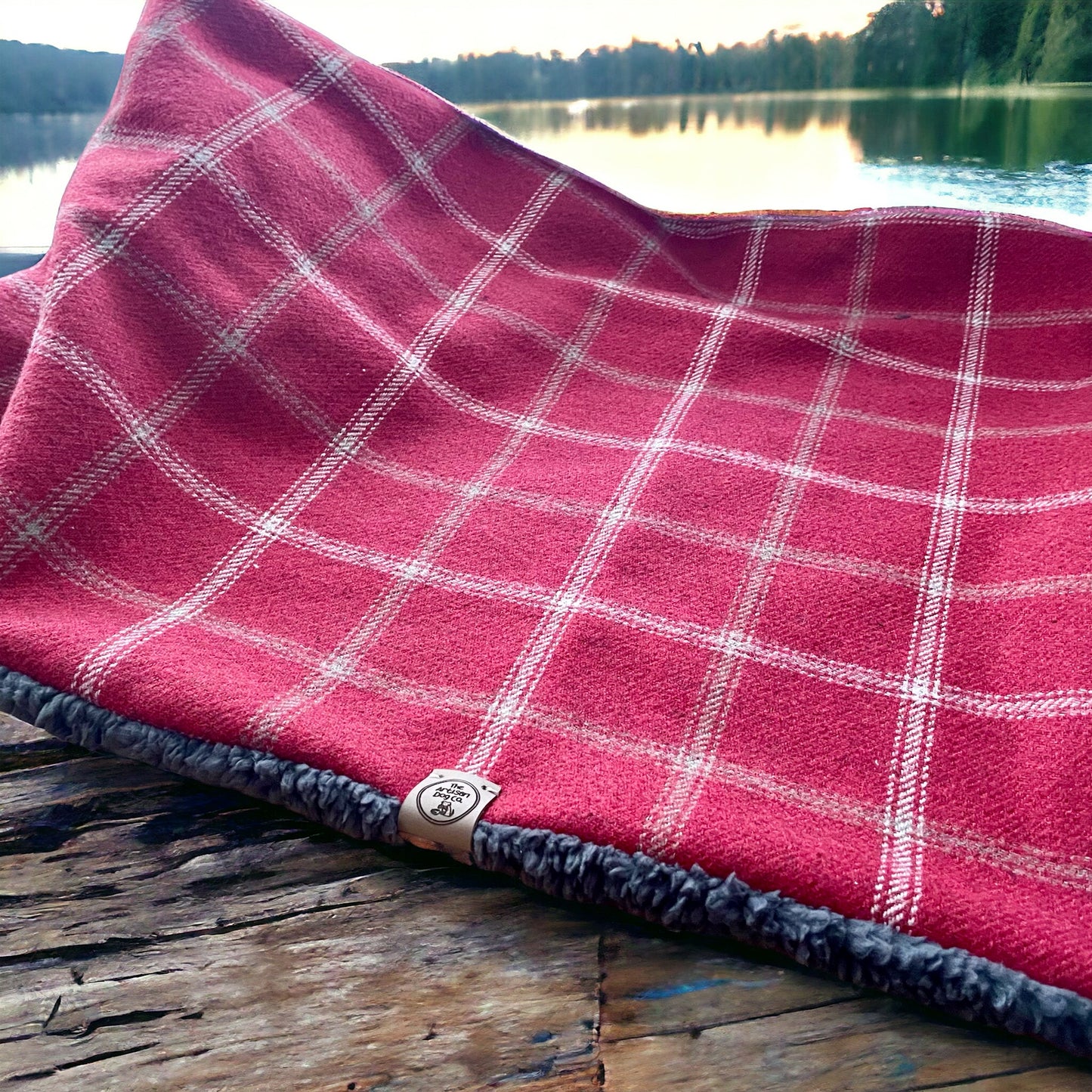 Luxury Handcrafted Drogo Red Check Dog/pet Blanket