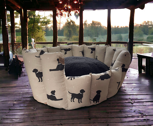 Luxury Handcrafted Pocket Sided Dog/Pet Bed - The Walter Collection