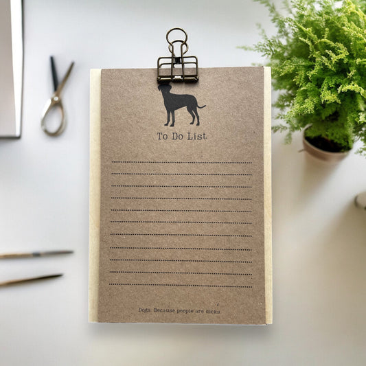 Dog Lover To Do Lists on Clipboard