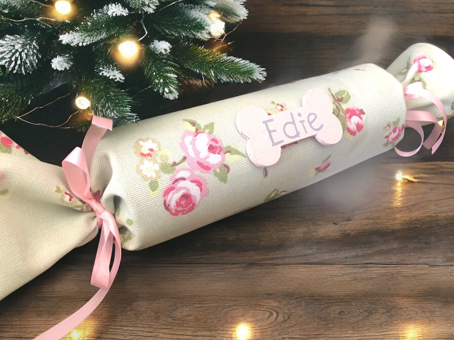 Personalised Fabric Reusable Dog Christmas Cracker