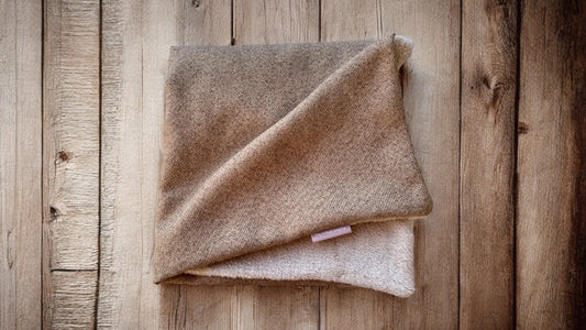 Luxury Taupe Herringbone and Fleece Handcrafted Dog/cat/pet Blanket - The Classic Collection