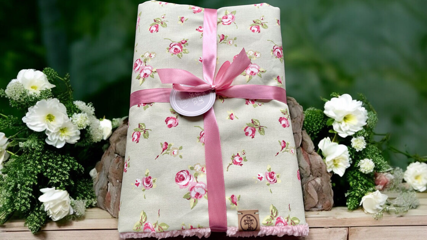 Luxury Handcrafted Dog Blanket - Dolly Collection Floral