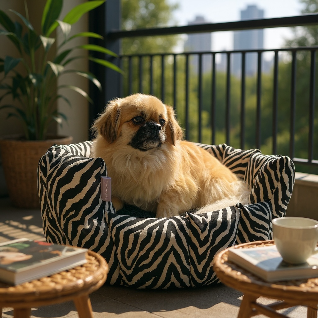 Zebra Print Pocket Sided Dog/Pet Bed