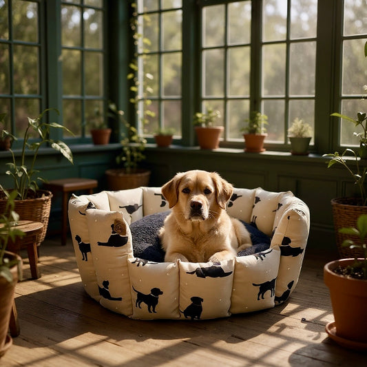 Luxury Handcrafted Pocket Sided Cotton Dog/Pet Bed - The Walter Collection