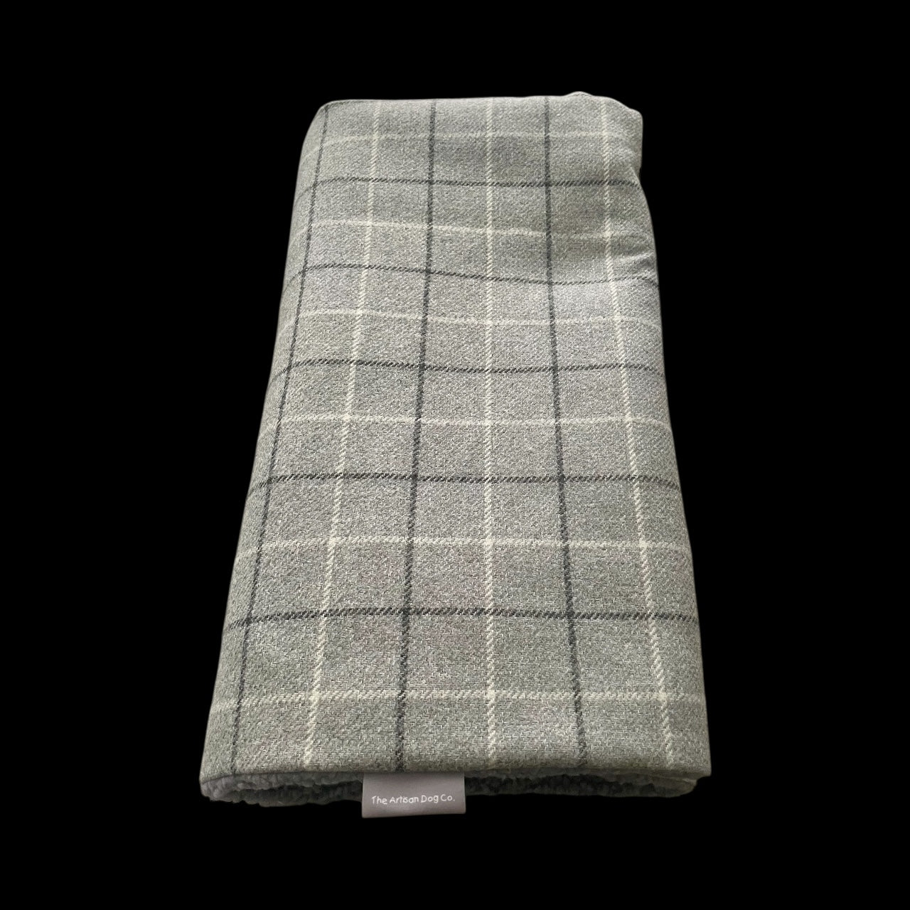 Luxury Handcrafted Harris Grey Check Dog/pet Blanket