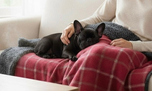 Luxury Handcrafted Drogo Red Check Dog/pet Blanket