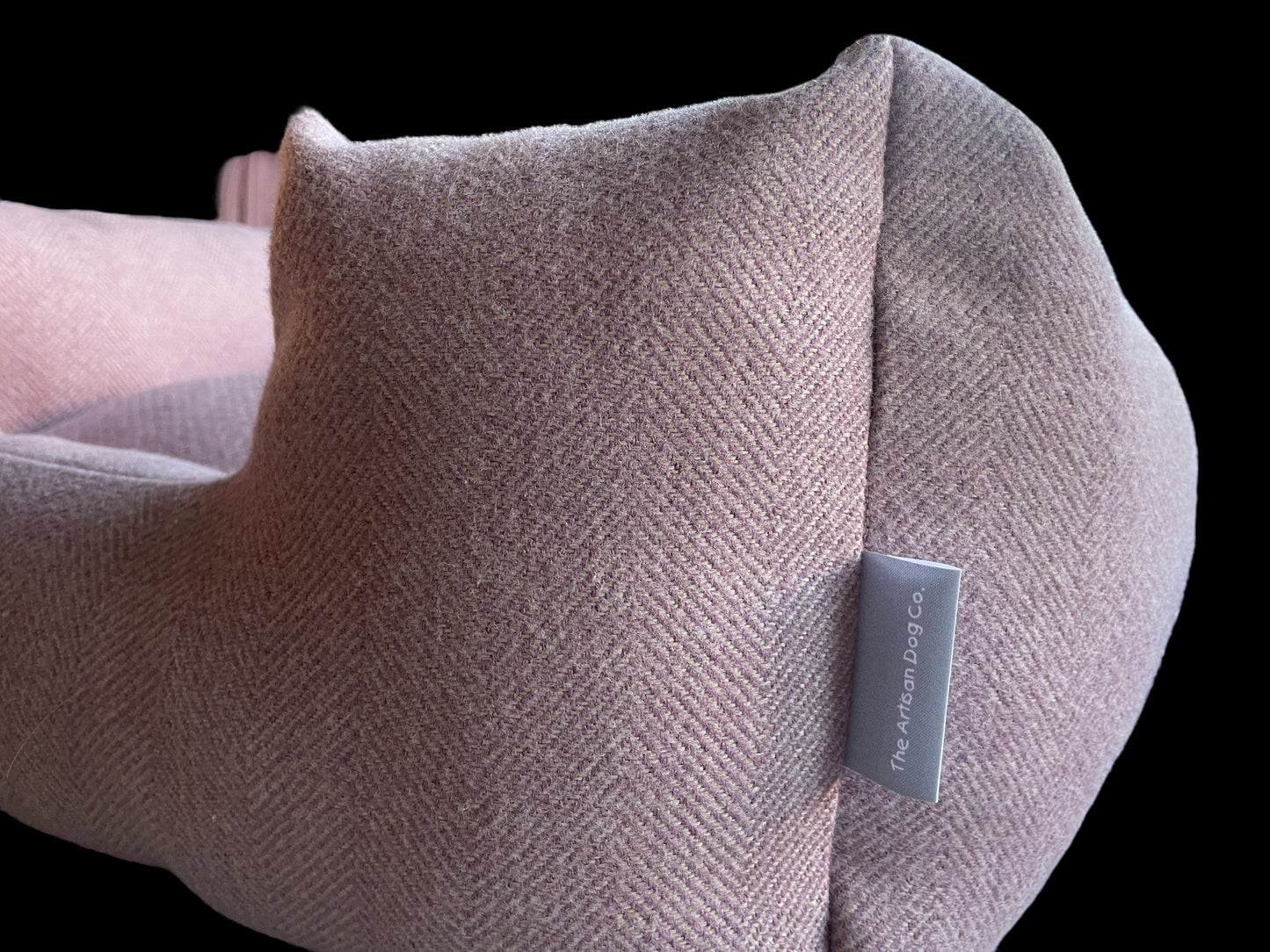 Handcrafted Luxury Dog/cat bed in Herringbone Fabrics - The Classic Collection