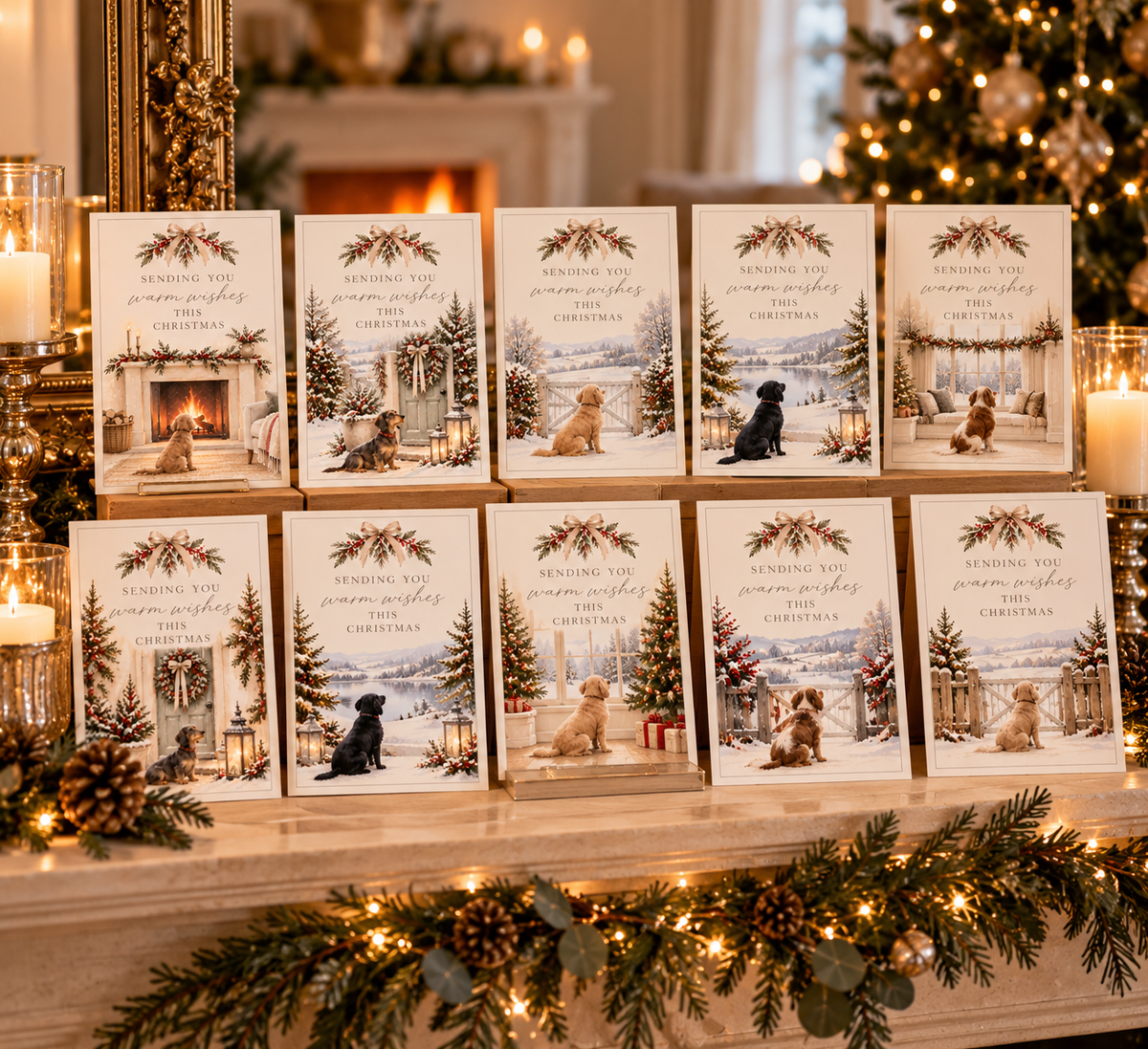 The Christmas Dog Collection – Set of 10 Luxury Christmas Cards