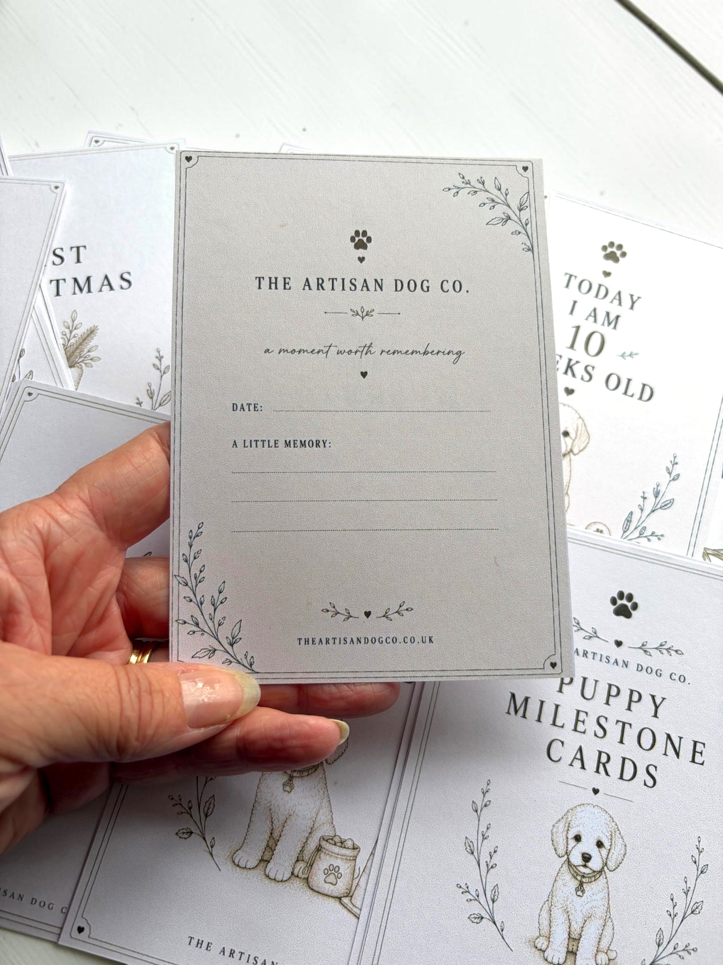 Puppy Milestone Cards | A Beautiful Record of Their First Year