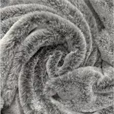 Luxury Black Frost Faux Fur Dog Blanket | Reversible with Soft Suede Backing