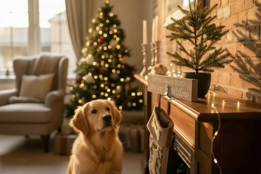 Santa Paws Wooden Personalised Stocking Holder