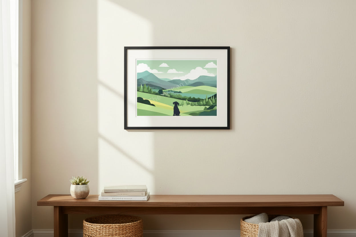 Dog in Nature Prints - different sizes