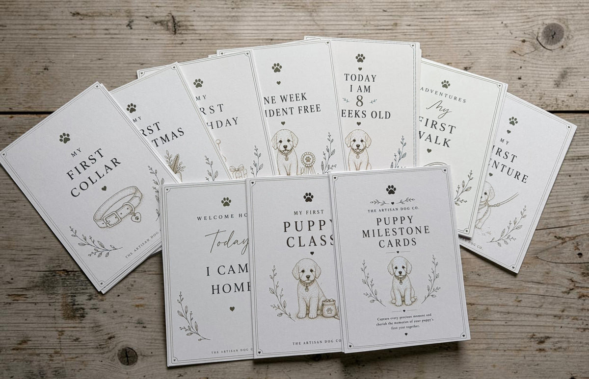 Puppy Milestone Cards | A Beautiful Record of Their First Year